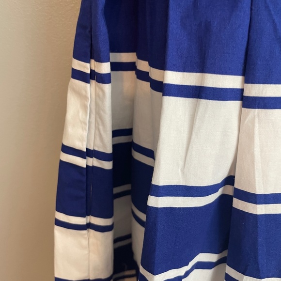 NWOT MILLY for DesigNation Striped Pleated Nautical Shirt Dress Size 6 - Picture 8 of 12